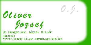 oliver jozsef business card